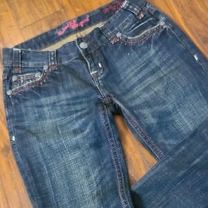 Rock & Roll Cowgirl Dark Blue Boot Cut Jeans